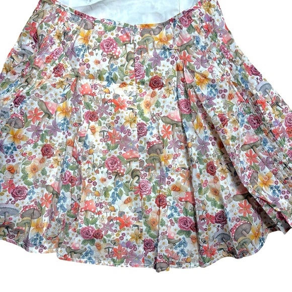 For Love & Lemons Floral Mushroom Print Arya Mini Dress Women’s US XS - Picture 8 of 9